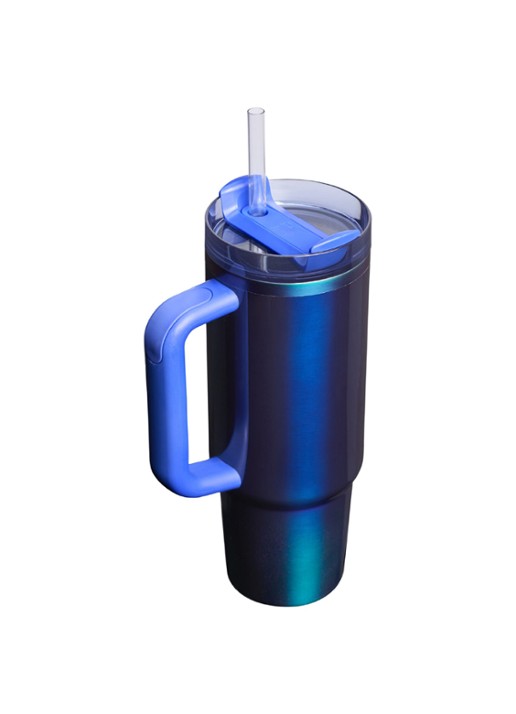 Stanley The Quencher® H2.O FlowState™ thermosfles 0,89 liter - achterkant donkerblauw