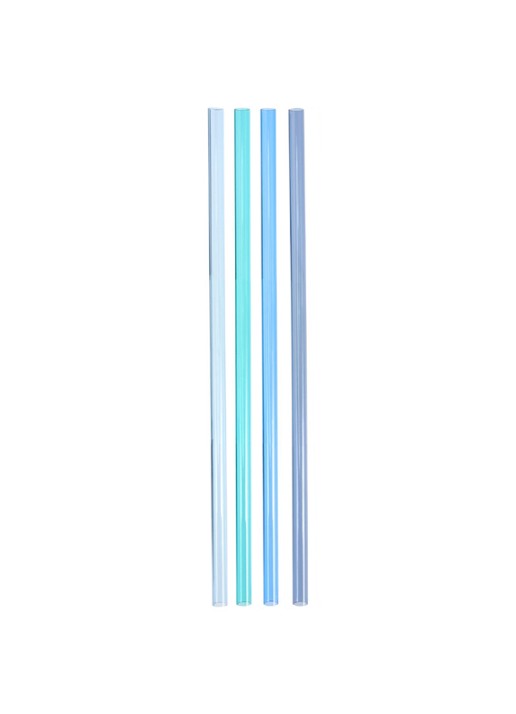 Stanley The Quencher rietje set van 4 - voorkant 2 blauw