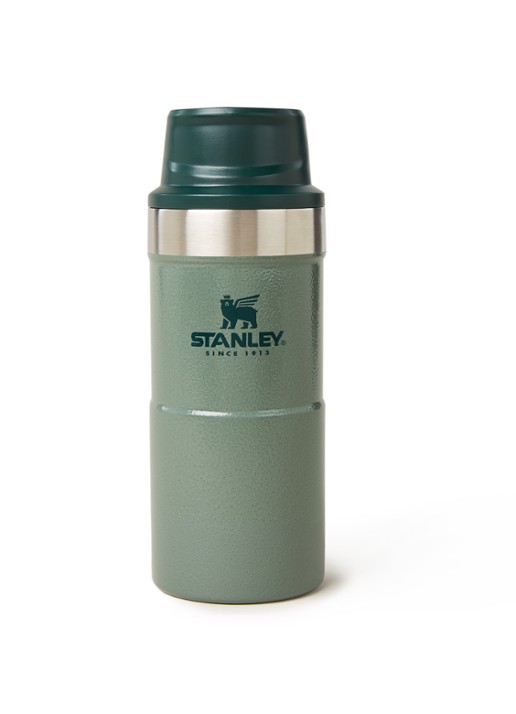 Stanley The Trigger-Action Travel Mug thermosbeker 350 ml - voorkant legergroen