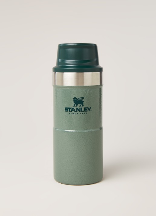 Stanley The Trigger-Action Travel Mug thermosbeker 350 ml - voorkant 2 legergroen