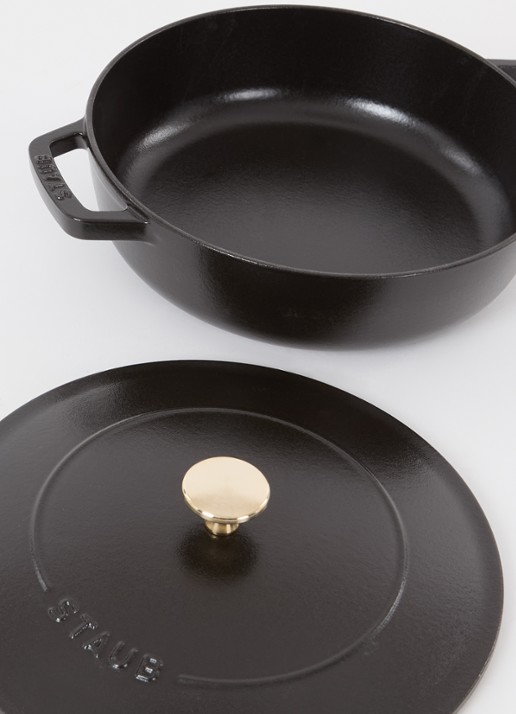 Staub Chistera sauteerpan  Ø24 cm - voorkant 2 zwart