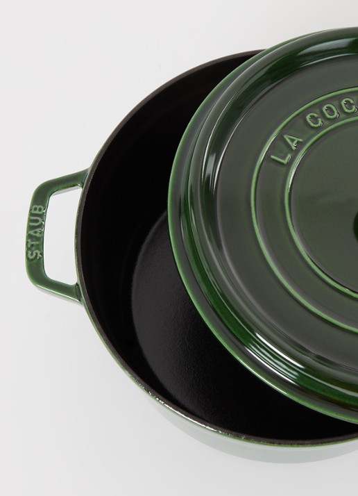 Staub Cocotte braadpan 26 cm  - voorkant 3 groen