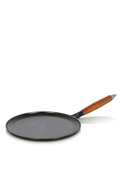 Staub Flensjespan met houten steel 28 cm