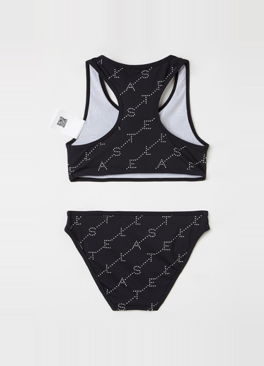 Stella McCartney Bikiniset met logoprint - voorkant 2 zwart