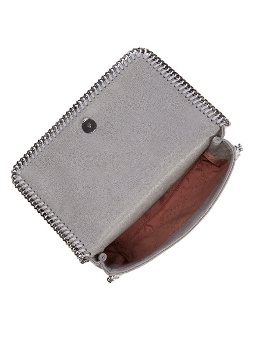 Stella McCartney Falabella Fold Over crossbodytas van ecoleer - detail 4 lichtgrijs
