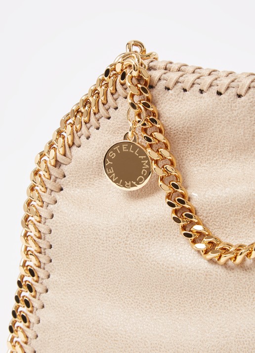 Stella McCartney Falabella Tiny handtas met ketting - detail 3 beige