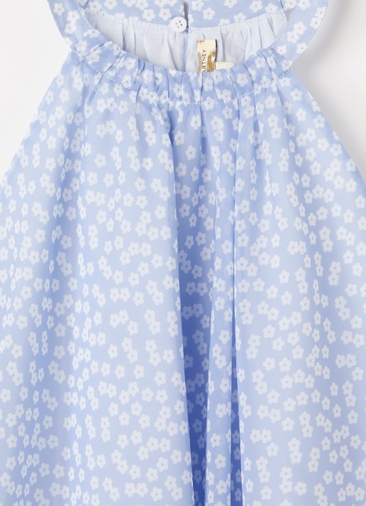 Stella McCartney Jurk met bloemenprint - detail 3 staalblauw