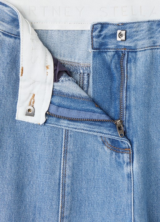Stella McCartney Loose fit jeans met steekzakken - detail 3 blauw