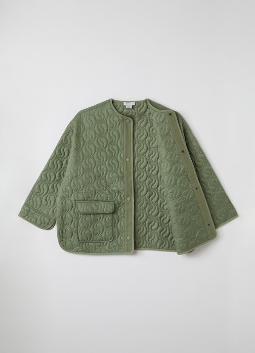 Stella McCartney Outdoor jack met klepzakken - voorkant 2 mosgroen