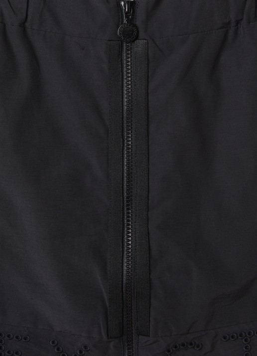 Stella McCartney Rok met logoborduring - detail zwart