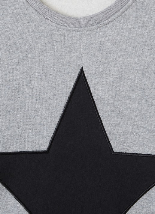 Stella McCartney Sweater met borduring en franjes - detail grijsmele