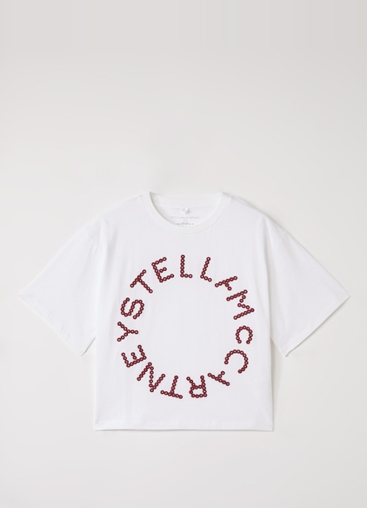 Stella McCartney T-shirt met logoborduring