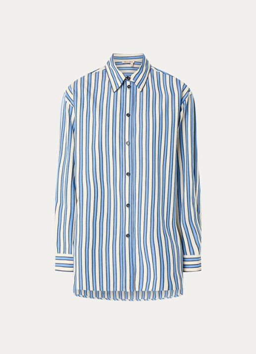 Stella Nova Blouse met streepprint - voorkant 2 blauw