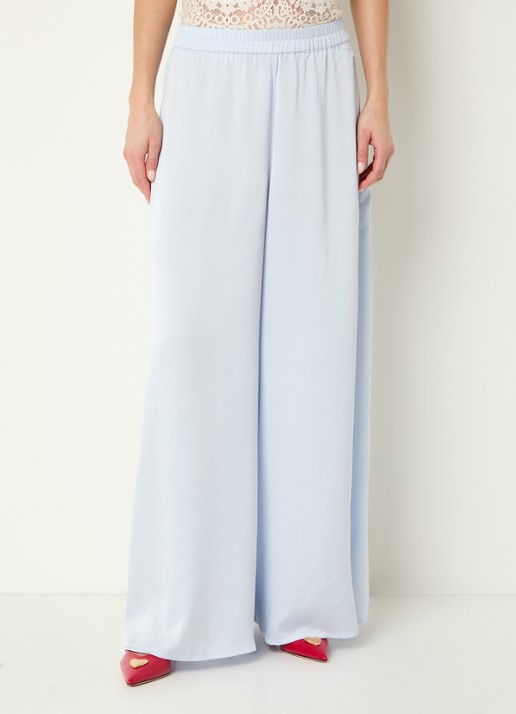 Stella Nova High waist wide fit palazzobroek met elastische band