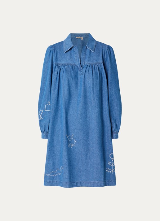 Stella Nova Midi jurk van chambray