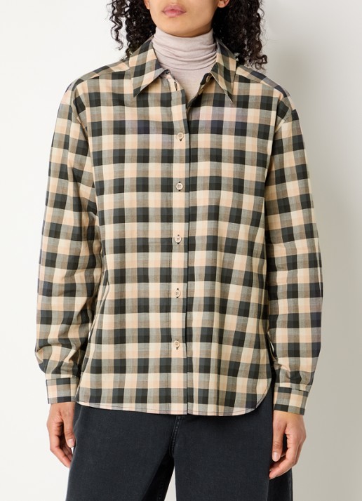 Stella Nova Oversized blouse met ruitdessin