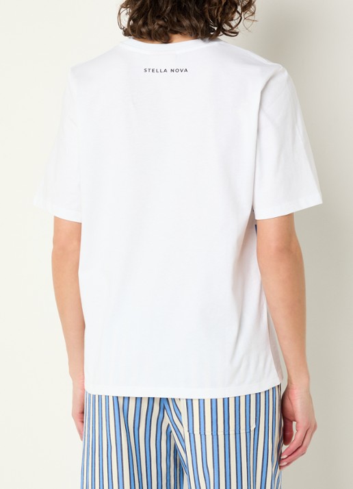 Stella Nova T-shirt met streepprint - achterkant 3 wit