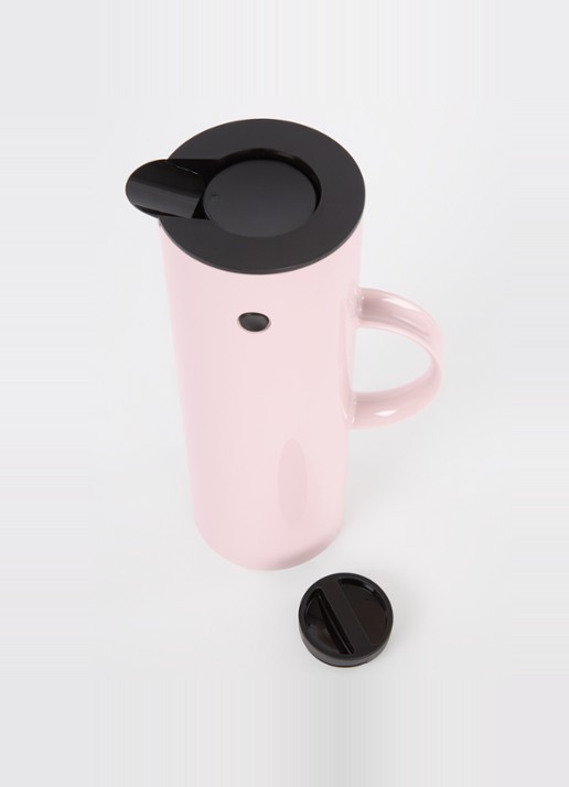 Stelton EM77 thermoskan 1 liter - voorkant 2 lichtroze