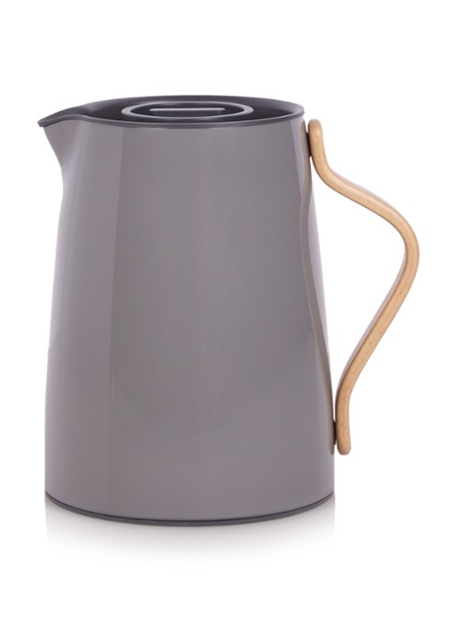 Stelton Emma Tea thermoskan met theefilter 1 liter - voorkant grijs