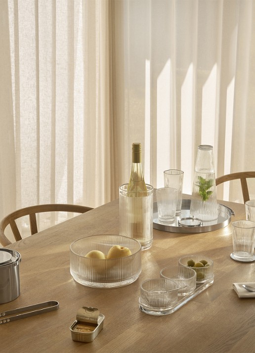 Stelton Pilastro glas 35 cl set van 4 - achterkant 3 transparant
