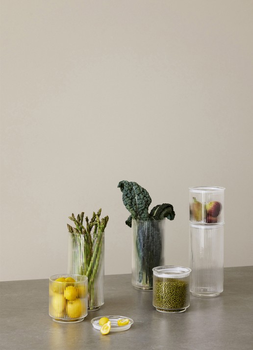 Stelton Pilastro voorraadpot 1,3 liter - voorkant 2 transparant