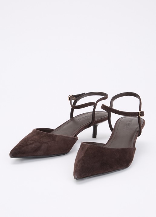 Steve Madden Adelaide slingback van suède  - detail bruin