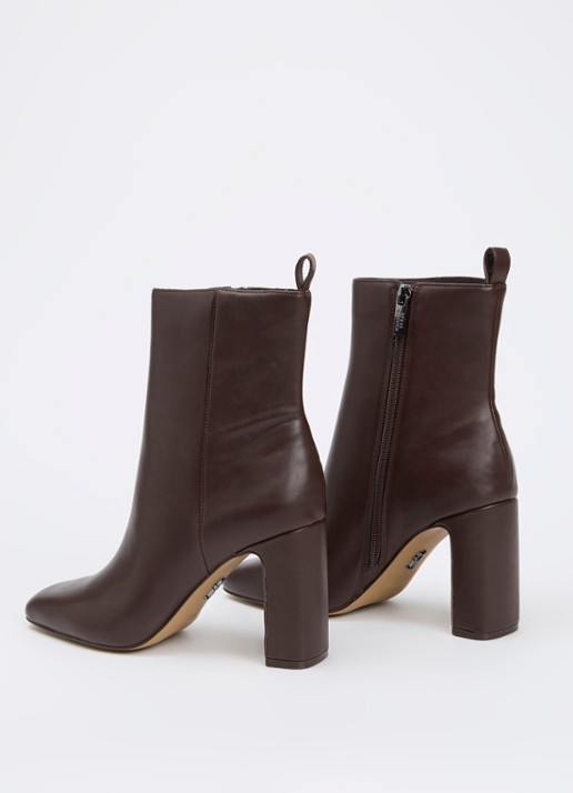 Steve Madden Adelisa enkellaarsje - achterkant donkerbruin