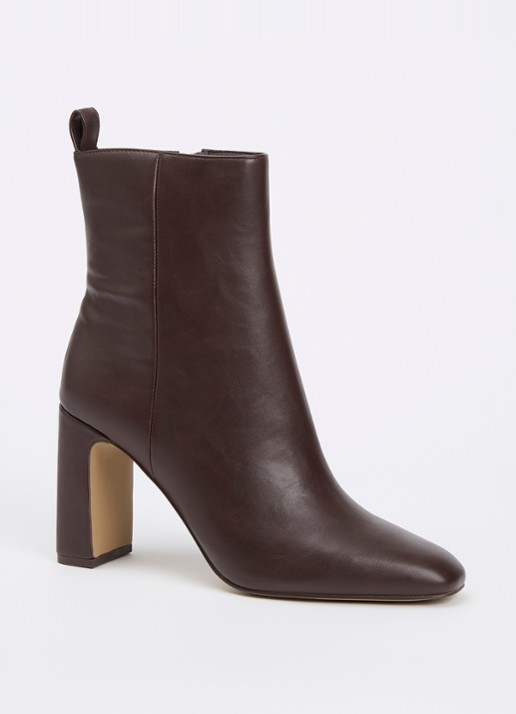Steve Madden Adelisa enkellaarsje - voorkant 4 donkerbruin