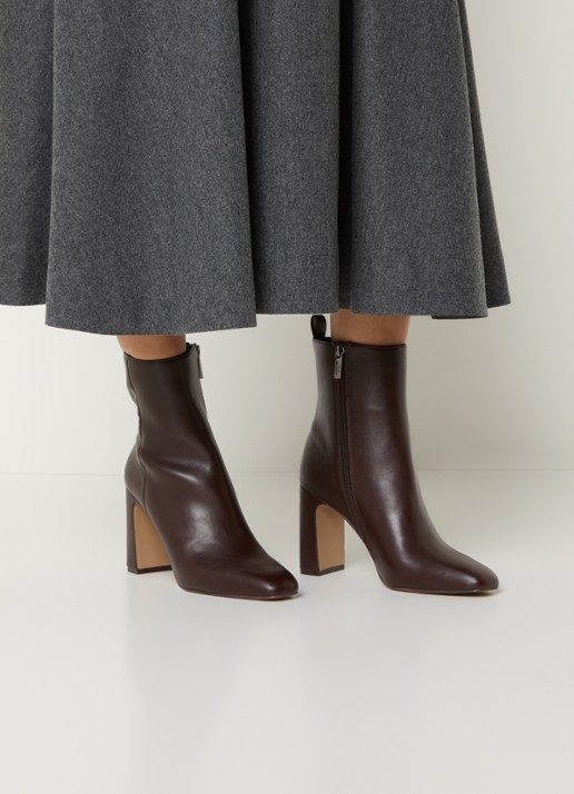 Steve Madden Adelisa enkellaarsje - voorkant 5 donkerbruin