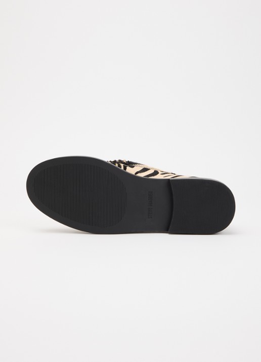 Steve Madden Adison-A loafer van leer met zebraprint - detail 4 creme