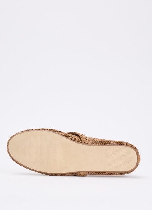 Steve Madden Alara ballerina met gebreid bovenwerk - detail 5 camel