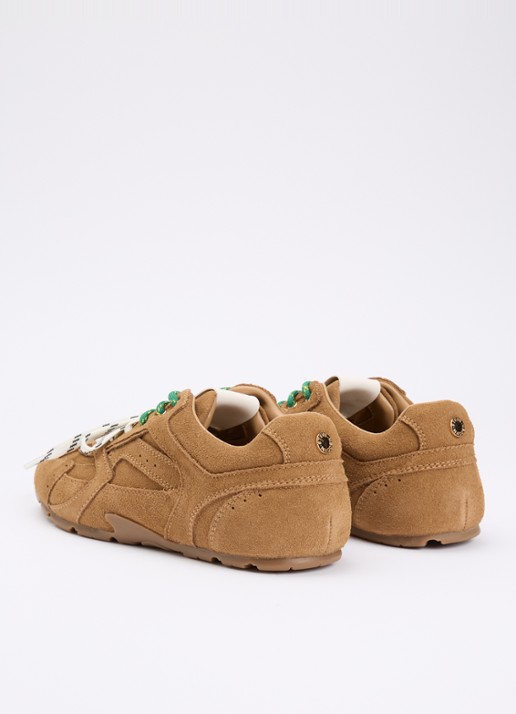 Steve Madden Asiel sneaker van suède - achterkant 3 camel