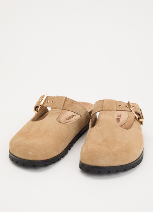 Steve Madden Atticus muiltje van suède - detail 2 beige