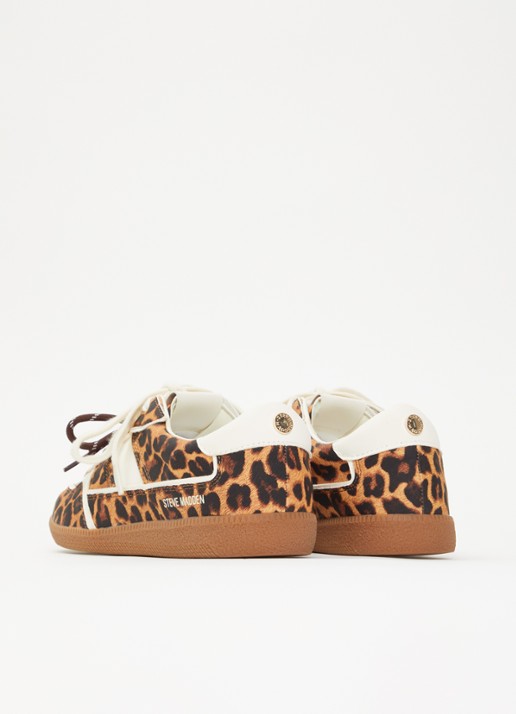 Steve Madden Augustine sneaker met panterprint - achterkant 5 camel