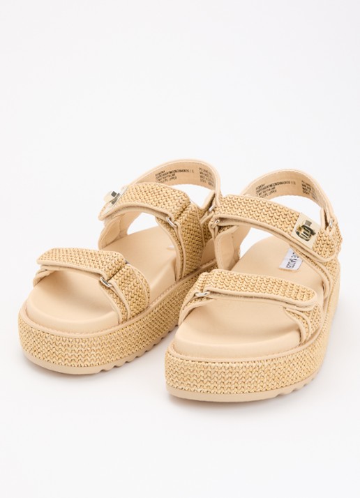 Steve Madden Bigmona sandaal van raffia - detail 4 beige