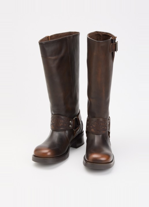 Steve Madden Bonetta Harnas laars van leer - detail 3 bruin