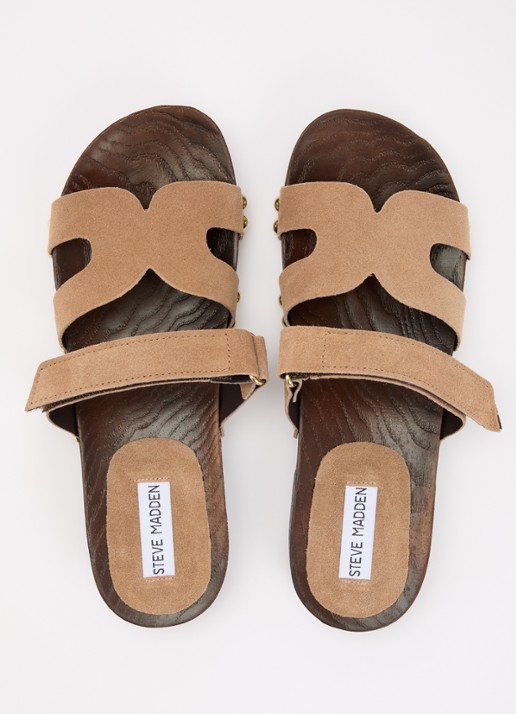 Steve Madden Canal sandaal van suède - detail 4 zand