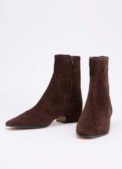 Steve Madden Dusty enkellaarsje van suède - detail 2 donkerbruin