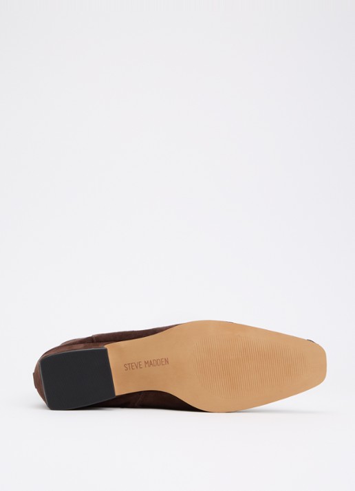 Steve Madden Dusty enkellaarsje van suède - detail 3 donkerbruin