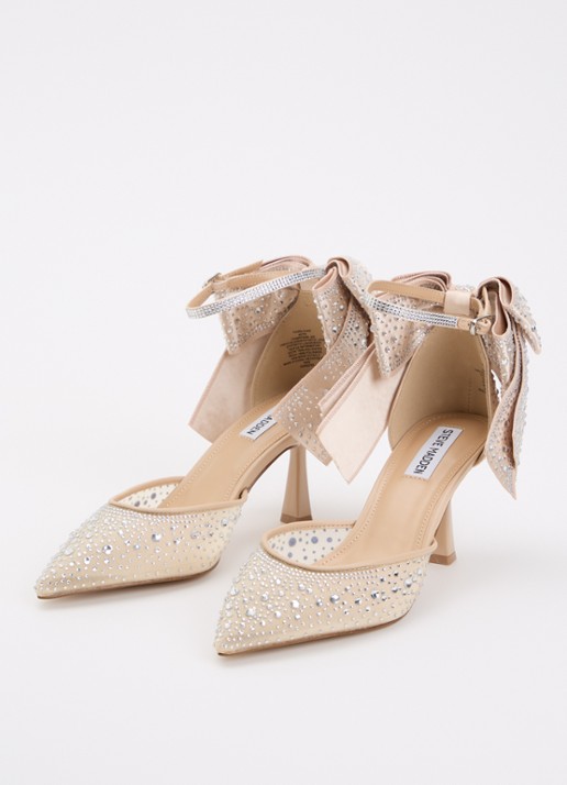 Steve Madden Fiorela-mr pump met strass en strikdetail - detail 2 beige