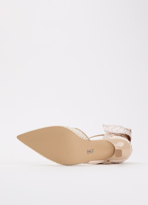 Steve Madden Fiorela-mr pump met strass en strikdetail - detail 4 beige