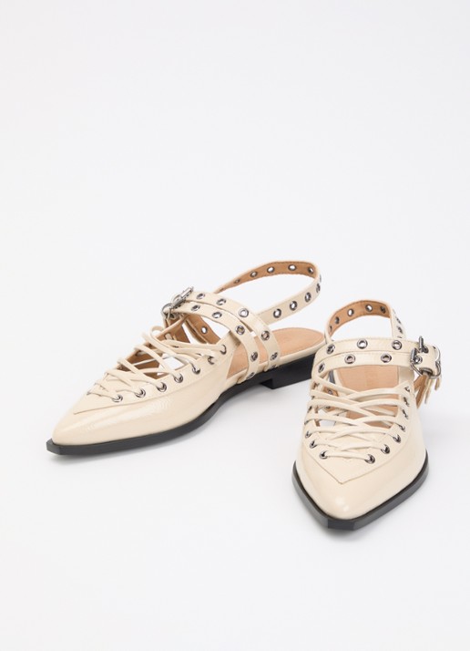 Steve Madden Galanti slingback van leer met lakfinish - detail 3 beige