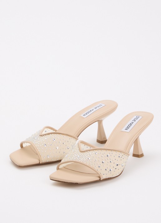Steve Madden Ivie-mr muiltje met strass - detail beige