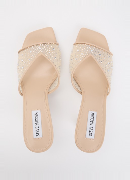 Steve Madden Ivie-mr muiltje met strass - detail 2 beige