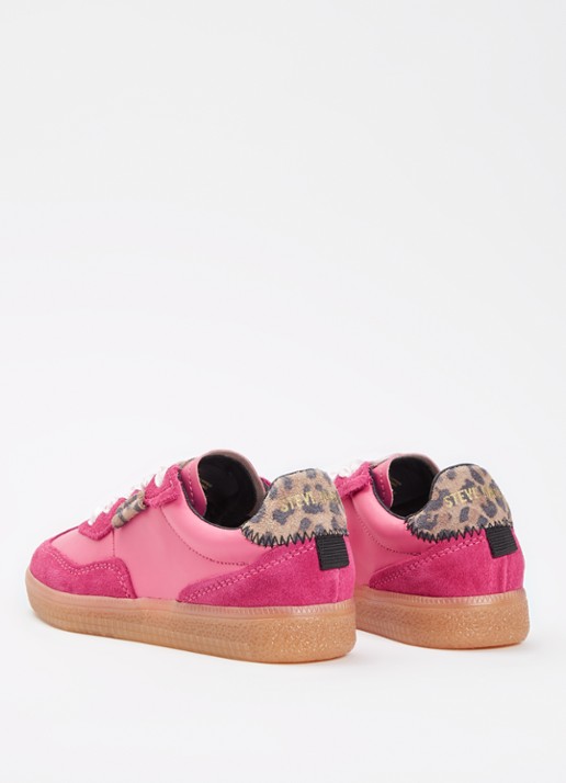 Steve Madden Jemporia-S sneaker met suède details - achterkant 4 roze