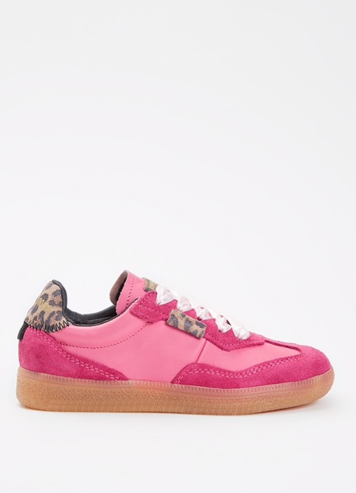 Steve Madden Jemporia-S sneaker met suède details - voorkant roze