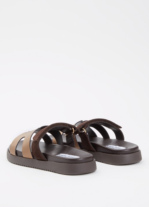 Steve Madden Jmissile sandaal met suède details - achterkant brons