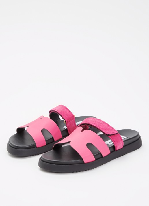 Steve Madden Jmissile sandaal met suède details - voorkant 3 roze