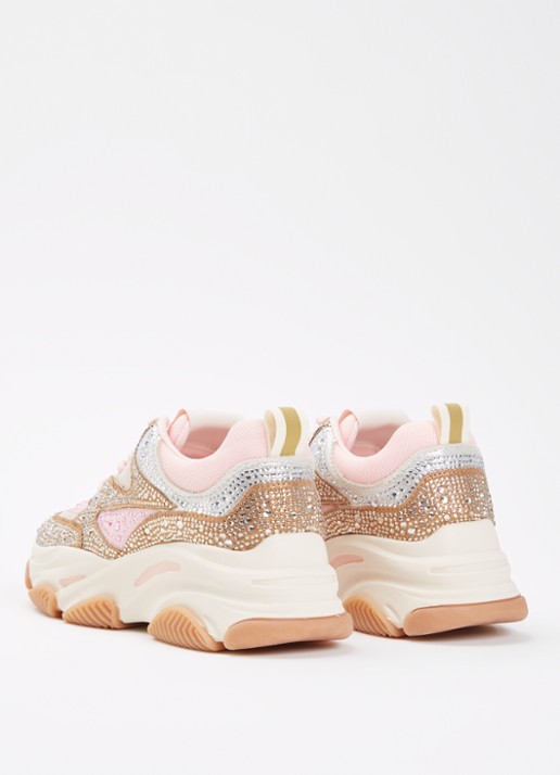 Steve Madden Jprivy sneaker met strass - achterkant 2 roze