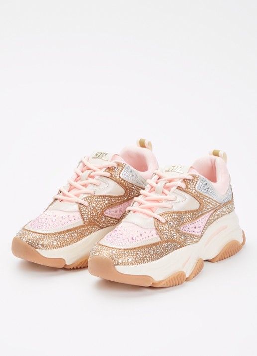 Steve Madden Jprivy sneaker met strass - voorkant 4 roze